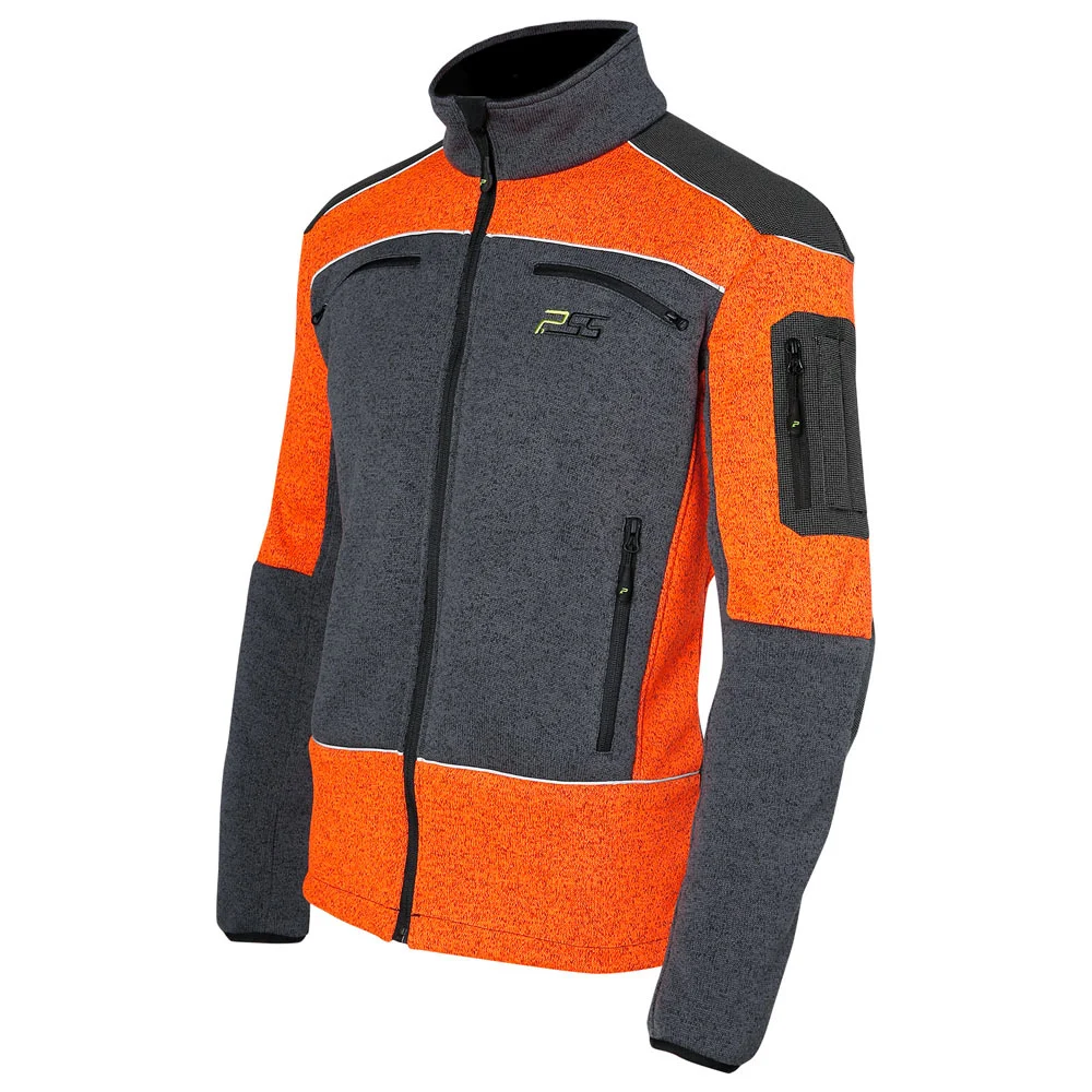 PSS X-treme Arctic Fleecejacke orange-grau – Bild 2