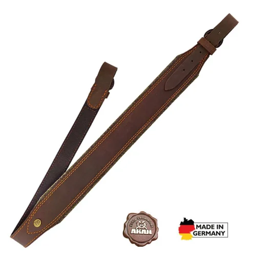 AKAH Gewehrriemen Büffelleder + Wollfilz 5 cm