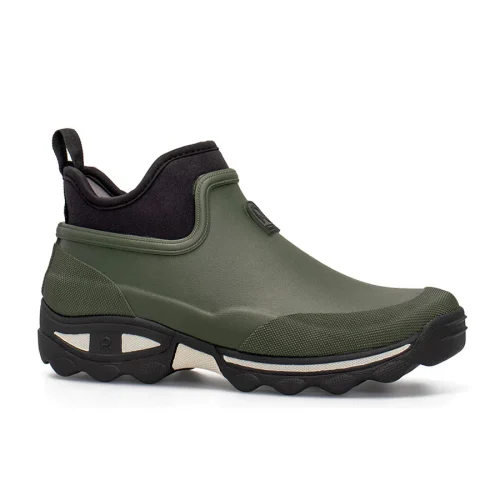 Rouchette Damen Gummi-Stiefelette grün