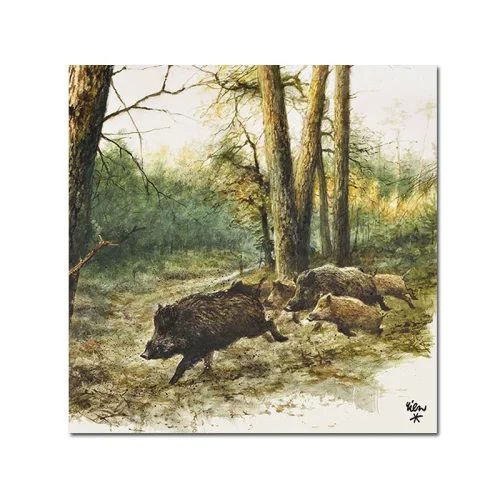 Servietten mit Schwarzwild-Motiv