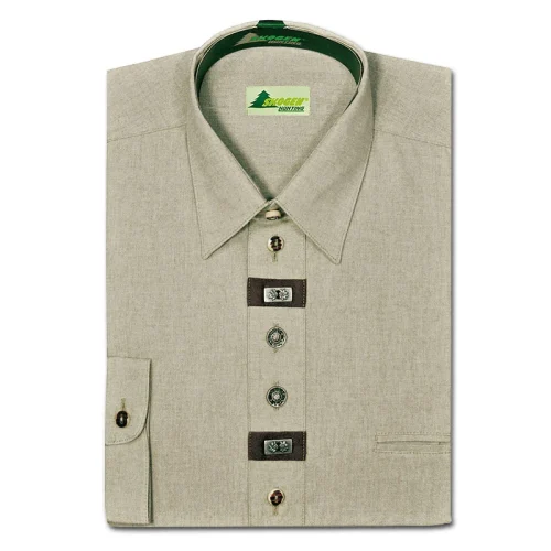 Skogen Chambray Trachtenhemd natur