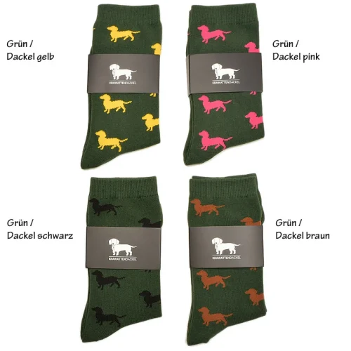 Krawattendackel Dackelsocken viele Farben