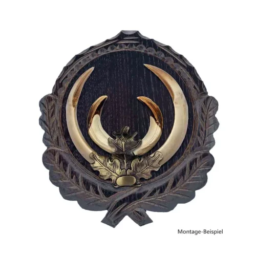 Keilerwaffen Abdeckung Eichenlaub Bronze